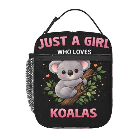 Cute Koala Pattern Lunch Bag Portable Thermal Lunch Box for Men and Women