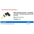 thumbnail image 2 of Water Temperature Sensor - Compatible with 2003 - 2014 Mercedes-Benz CL600 5.5L V12 2004 2005 2006 2007 2008 2009 2010 2011 2012 2013, 2 of 2