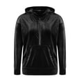 thumbnail image 6 of CQONEPT Women's Velvet Sweatshirts Half Zip Dressy Casual Pullover Tops Comfy Soft Hoodies with Pockets Black M, 6 of 6