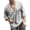 Gray, variant on Men's Long Sleeve Cotton Linen Shirts Lace Up Solid Color Mid Sleeve Fashion Casual Shirts Casual Summer Beach T Shirts