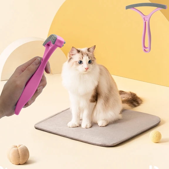 HomeDM Pet Hair Removal Massaging Comb Soft Deshedding Brush Grooming and Shedding Matted Fur Remover Dematting tool for Long and Short Hair Cat Dog Puppy Bunny