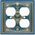 thumbnail image 3 of Metal Light Switch Plate Cover Elegant Victorian Theatre Floral Frame Blue FRA070, 3 of 13