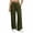 Army Green, variant on Inleife Women's Relaxed Fit Pleated Casual Sweatpants Elastic Waist High Waisted Straight Leg Trousers with Side Pockets