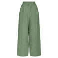 thumbnail image 5 of Plebaso Womens Corduroy Wide Leg Pants Elastic Waisted Casual Pants Baggy Palazzo Pants with Pockets, 5 of 6