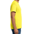 thumbnail image 3 of Hanes Beefy-T Short Sleeve T-Shirt for Men’s, Crewneck Casual Blank Shirt Yellow Tee, M, 3 of 5