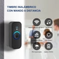 thumbnail image 3 of Timbre Inalambrico, Timbres Inalámbricos para casa con 1 Transmisor y 2 Receptor, Timbre Impermeable Volumen Alcance a 200m con 58 Melodías, 4 Niveles de Volumen para Oficina, Hotel, Casa(Negro) XianweiShao 9024715966889, 3 of 5