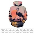 thumbnail image 2 of Flamingos Sunset Silhouette Hoodies Oversized Hoodie Women Long Sleeve Casual Sweatshirts, 2 of 5