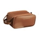 thumbnail image 4 of Bolsa de aseo para hombre y mujer, bolso de ducha, impermeable, portátil, multifuncional, de piel sintética, con divisores, organizador de bolsa de marrón, 4 of 9