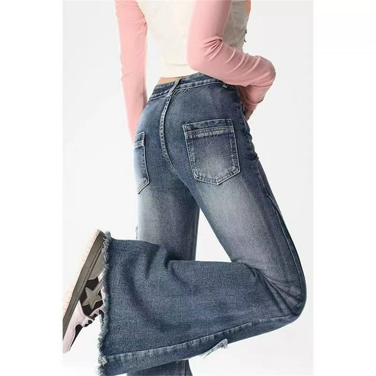 Harajuku Denim Trousers Y2k Trashy 2000s Clothes Women's Harajuku Denim Trousers Y2k Trashy 2000s Clothes Women's