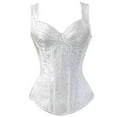 thumbnail image 1 of Jacquard Weave Halter Corset Gothic Punk Bustier Shapewear, 1 of 4