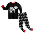 thumbnail image 6 of Gibobby Boys and Girls Soft Pajamas 100% Cotton Toddler Pjs Long Sleeve Kid Sleepwear Sets(Black,4-5 Years), 6 of 9