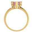 thumbnail image 4 of 2 ct Heart Cut Simulated Pink Diamond Solitaire Engagement Ring for Women in 18K Yellow Gold, 4 of 5