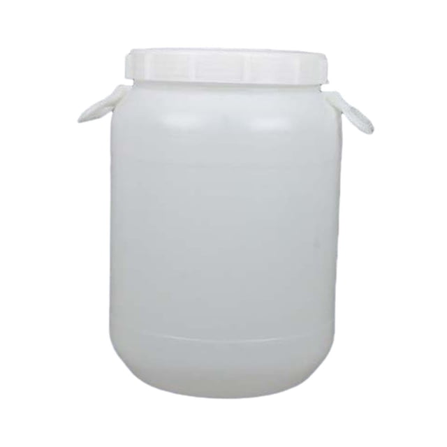 Cubo de polipropileno para almacenamiento de alimentos, organizador de alimentos, cubo de agua para alimento de pájaros, arroz, cafetería, restaurante 25 L Apertura redonda en L