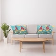 thumbnail image 3 of Ambesonne Art Throw Pillow Cover 4 Pack, Ship in Waves in Sea, 18", Earth Yellow Teal Red, 3 of 5