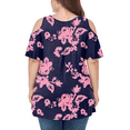 thumbnail image 7 of JuneFish Women's Plus Size Cold Shoulder Tunic Top Summer Short Sleeve Blouse, 7 of 7