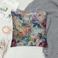 thumbnail image 2 of GOSMITH Throw Pillow Covers Colorful Flowers on Cream Pillow Cover Cream Color Pillowcover Soft Double Side Print Sofa Square Throw Pillowcovers for Girls Friends Daughter Niece Women White, 2 of 5