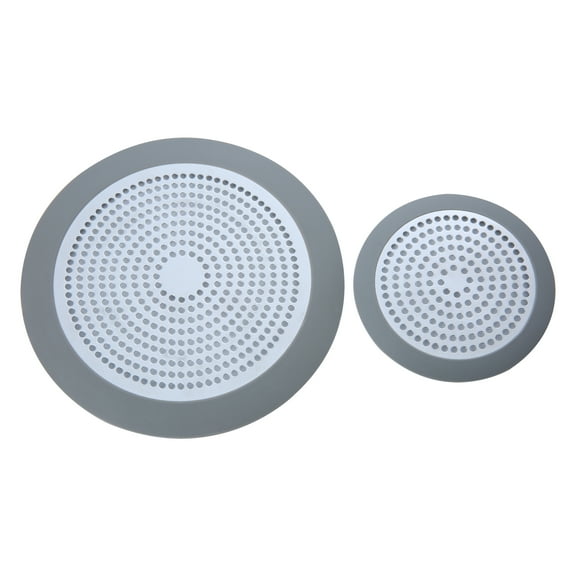 Mainstays Universal Drain Strainer 2-Pack Stainless Steel Shower & Sink Strainers with Rubber Gaskets