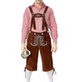 thumbnail image 1 of Disfraz de Oktoberfest alemán para hombre, pantalones de cuero bávaros, cerveza tradicional, disfraz elegante, 1 of 5