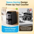 thumbnail image 7 of Transonic 11QT Air Fryer Dual Vertical Basket Design (Deep Top & Long Bottom) for Whole Chicken & Ribs, 430°F High-Heat Broil, 360° Rapid Circulation, 6 in 1 Preset Function, Family Meals, BPA Free, 7 of 7