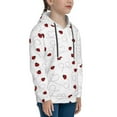 thumbnail image 3 of Fotbe Ladybugs Flying On Dotted Route Pattern Youth Pullover Hooded Sweatshirt, Boys Hoodie, Kangaroo Pocket Hoodie for Kids Girls -Small, 3 of 6