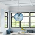 thumbnail image 4 of Aiwen Blue Glass Crystal Pendant Light Novelty Industrial Ceiling Lamp Globe Shade Hanging Light, 4 of 9