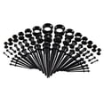 thumbnail image 1 of Prettyia 50pcs Kit de estiramiento de cono acrílico 14G-00G de silicona 50 piezas-negro Zulema Kit de estiramiento de medidores de oídos, 1 of 8