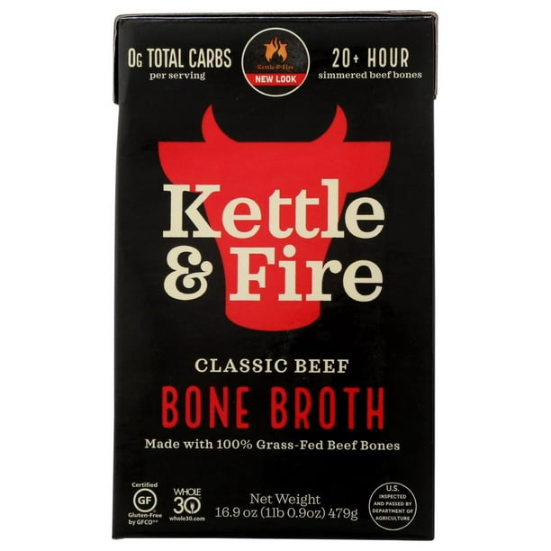 [8 5 17] Kettle And Fire Bone Broth,Beef,Grass Fed, 6 x 16.2 oz… (Pack of 6)