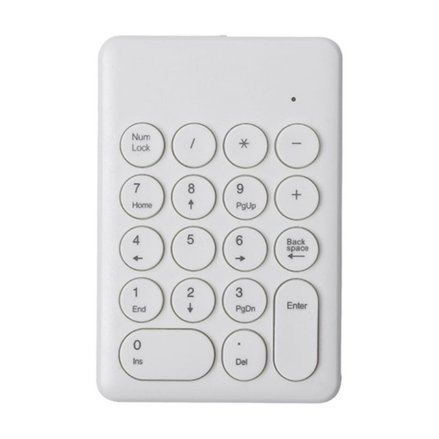 funtasica 1 Clavier Numérique avec Récepteur Antidérapant ed Mini pour Ordinateur Portable de Bureau Blanc A