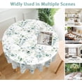 thumbnail image 5 of Round Table Cloth 60 Inch,Green Eucalyptus Leaves Tablecloth Waterproof Stain Resistance Wrinkle Polyester Circle Table Cover for Home Kitchen Dining Party Camping Pinic Decor, 5 of 6