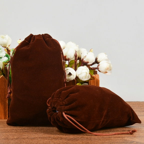 10-100pcs Velvet Drawstring Pouch Jewelry Baggie Ring Party Wedding Gift Bag