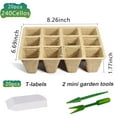 thumbnail image 3 of 240 Cells Seed Starter Tray, 20 Packs Peat Pots Seedling Pots Biodegradable,Seedling Starter Kit, MQINGHOS Organic Germination Plant Starter Trays,Cell Pots with 20 Labels,2 Transplant Tools, 3 of 7