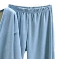 thumbnail image 5 of Goodtrade8 Woman Plus Pajamas 2 Piece Loungewear Soft Solid Color Long Sleeve Casual V-Neck Women Pj Sets, 5 of 5