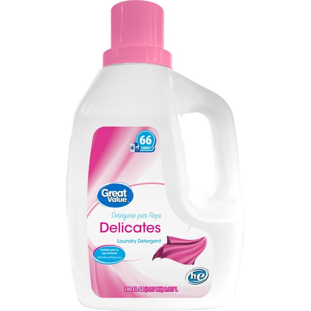 Great Value Gv Delicates Laundry Detergent 100 oz . Fresh scent. Gentle