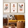 thumbnail image 4 of Drsoum Boho Wall Art 16x24in3pcs Natural Framed Decor Mid Century Modern Abstract Prints Posters Bedroom, 4 of 6