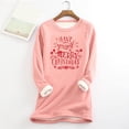 thumbnail image 1 of Chandails à Capuchon pour Femmes Mode Noël Imprimé Manches Régulières Hiver Ample Vacances Décontracté Col Rond Chemise Hauts Tenue de Plage pour Femmes en Solde, 1 of 4