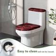 thumbnail image 4 of HELLHERO Adjustable Stretch Fits All Toilet Shapes Elastic Fabric Toilet Covers Set Bathroom Supplies Easy to Clean Stays in Place 17"x21" 2 Pack, 4 of 7