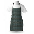 thumbnail image 3 of Retro Apron Abstract Floral Motifs Ornamental and Old Fashioned Mosaic Tile Pattern Vintage Style, Unisex Kitchen Bib Apron with Adjustable Neck for Cooking Baking Gardening, Multicolor, by Ambesonne, 3 of 3