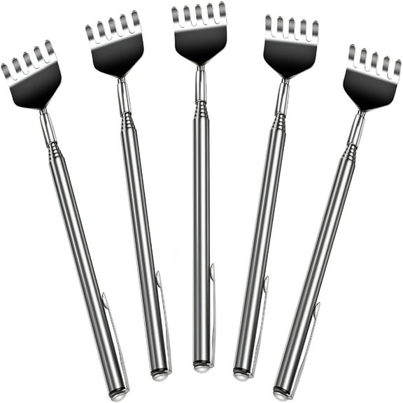 ACDANC Portable Extendable Back Scratcher,5 Pack Metal Telescoping Backscratchers for Adults,Kids,Dogs Itch Scratcher