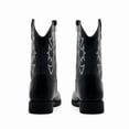 thumbnail image 5 of Kids Western Boots for Girls Boys Embroidered Square Toe Cowboy Boot Mid Calf Toddler Cowgirl Boot Side Zipper Shoes Little/Big Kid, 5 of 6