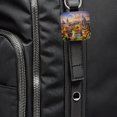 thumbnail image 6 of Rome Italy Travel City Watercolor Faux Leather Square Keychain, 6 of 7