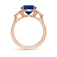 thumbnail image 2 of ANGARA Lab Grown 3.75 Ct Blue Sapphire & Diamond Engagement Ring for Women in 14K Rose Gold (Size-9mm) | September Birthstone, Anniversary, Jewelry Gift for Women | Lab-Grown Blue Sapphire Ring, 2 of 8