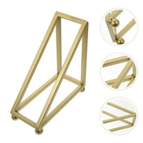 OUNONA  Artware Adornment Bottle Display Stand Rack Wine Storage Golden