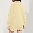 thumbnail image 3 of Women Fashion 2 Piece Outfits Sweatsuit Oversized Half Zip Sweatshirt Short Set Wear Clothes plus Bikini Cover up Dress Bathing Suit Women Two Piece Swim Women Swimsuit Shorts Women Womens Bathing, 3 of 5