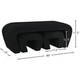 thumbnail image 3 of Meridian Furniture Odelia Black Boucle Fabric Bench, 3 of 12