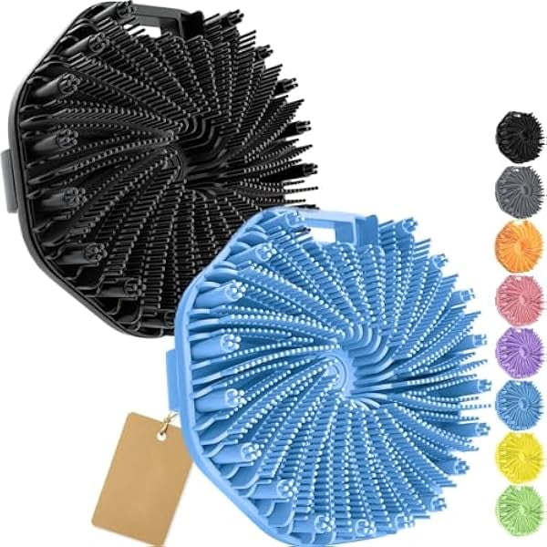 wonima11 2Pcs Silicone Body Scrubber, Exfoliating Body Scrubber for Sensitive Skin, Silicone Scrubber Body, Silicones Body Brush for Showering