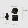 thumbnail image 2 of 3-Pieces Winter Hat Neck Warmer Touchscreen Gloves Set Knit Thick Scarf Beanie Hats Scarves Set Gifts for Women Christmas Gift, 2 of 2