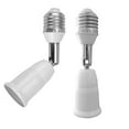 thumbnail image 1 of E26/E27 Standard Medium Light Socket Extender & Adjuster w/Vertical 90Â° Horizontal 360Â°, 100V - 250V, Max 150W 4.5 Inch Extension (Pair), 1 of 4
