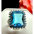 thumbnail image 5 of Maribeth Statement Ring Created Blue Topaz Clear Cz Womens Ginger Lyne Collection, 5 of 5