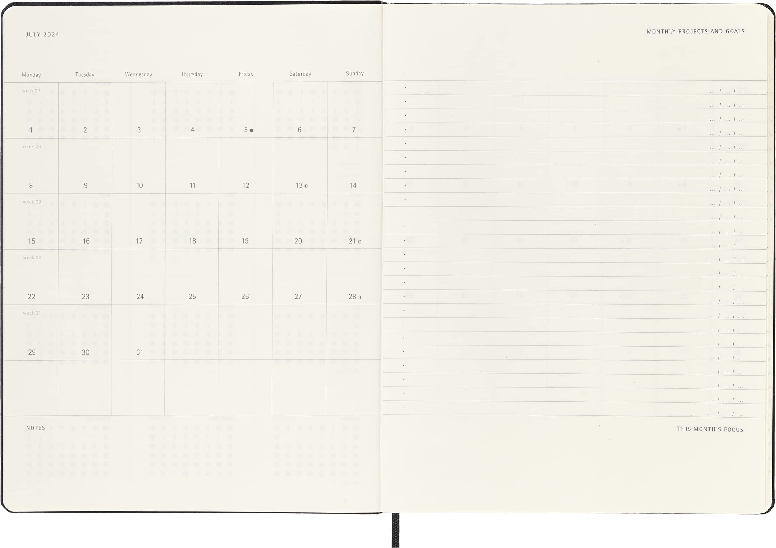 Moleskine 2024 Pro Vertical Weekly Planner, 12M, Extra Large, Black, Hard Cover (7.5 x 10)