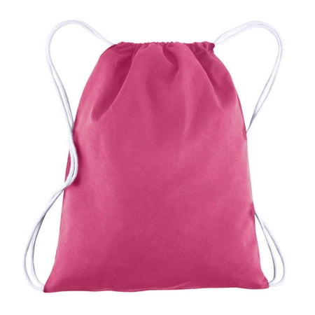 Wholesale Cotton Canvas Drawstring Bags Backpacks | Medium | BPK18 - Set of 6, Hot Pink ...